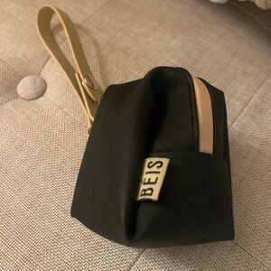 BEIS Black and Tan Pacifier Pouch with Strap